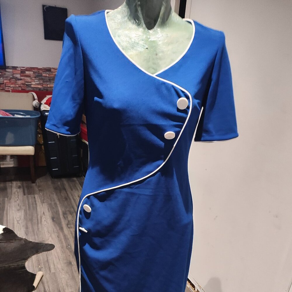 NEW ALTON GRAY DRESS BLUE 8